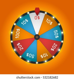 Color Lucky Wheel Template. Vector illustration