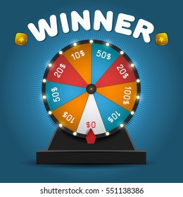 Color Lucky Wheel Template. Vector illustration