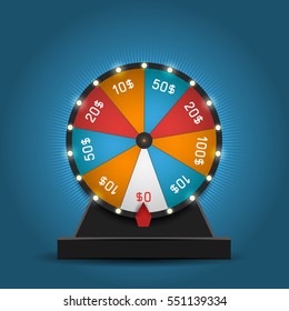 Color Lucky Wheel Template. Vector illustration