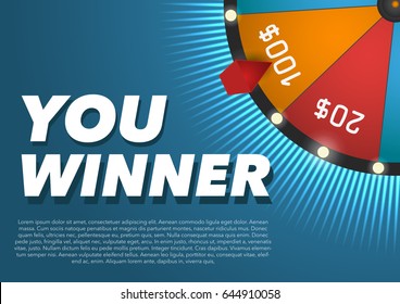Color Lucky Wheel Template. Vector illustration