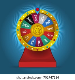 Color Lucky Wheel Template. Vector illustration