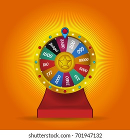 Color Lucky Wheel Template. Vector illustration