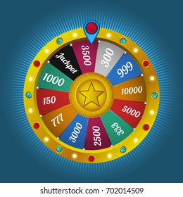 Color Lucky Wheel Template. Vector illustration