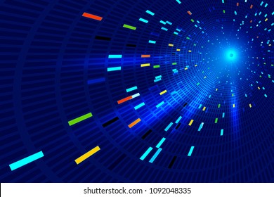 Color Luminescence Trajectory Perspective Spatial Abstract Background.
