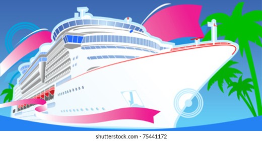 Color Luxury Cruise Big Boat.