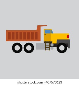 Color machine truck. vector illustration.