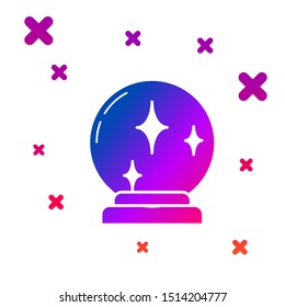 Color Magic ball icon isolated on white background. Crystal ball. Gradient random dynamic shapes. Vector Illustration