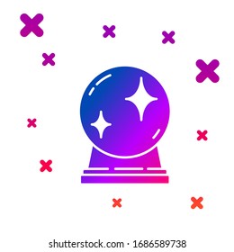 Farbmagic-Ball-Symbol einzeln auf weißem Hintergrund. Kristallkugel. Gradient zufällige dynamische Formen. Vektorillustration-Illustration