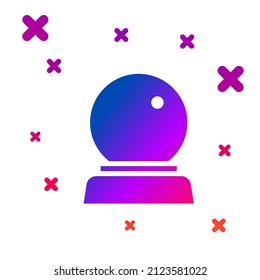 Farbmagic-Ball-Symbol einzeln auf weißem Hintergrund. Kristallkugel. Gradient zufällige dynamische Formen. Vektorgrafik