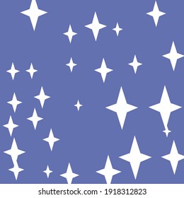 Color Magic Four-pointed Dark Indigo Ornament. Retro Holiday Blue Chaotic Print Illustration. New Year Sky Christmas Night Santa Background. Composition Snow Winter Mystery White Stars Wallpaper.