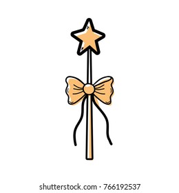 color magic wand with ribbon bow decoration