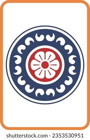 Color mahjong tiles single item icon one cylinder