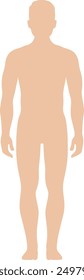 Color male figure silhouette. Human body template