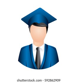 color man graduation icon, vector ilustraction design image