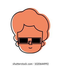 color man with hairstyle design and 3d glasses