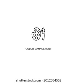 COLOR MANAGEMENT Thin Line Icon Vector Eps 10, 48x48 Icon 