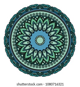color mandala abstract ornament indian style