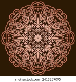 color de mantala en el fondo. Antecedentes vectores para yoga, póster de meditación, banner, papel pintado y tus ideas deseadas