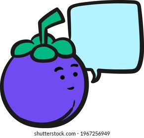 Dibujo vectorial de caracteres mangostinos de color