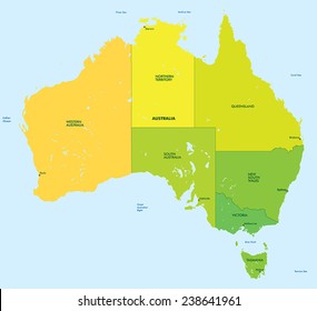 Color map of Australia