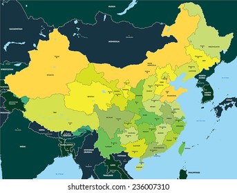 Color map of China