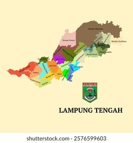 Color Map and Emblem of Lampung Tengah