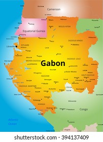 color map of Gabon