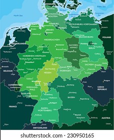 Color map of Germany