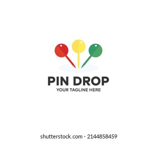 Color map pin sign location logo design. Location map icon. Location pin vector design and illustration.