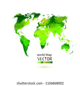 Color map of the world. Vector