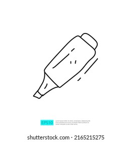 color marker doodle vector icon