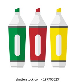 Color marker vector illustration, high quality flat design illustration. 
