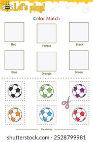 Color match in Beehive theme . Perfect for preschool learning materials, educational activities, or fun printables designed to improve skills and observation.