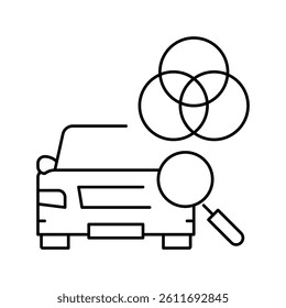 color matching line icon vector. color matching sign. isolated contour symbol black illustration