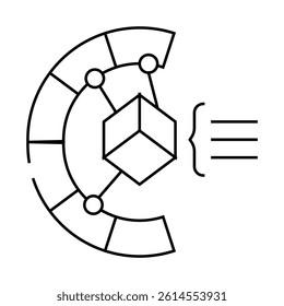 color matching line icon vector. color matching sign. isolated contour symbol black illustration