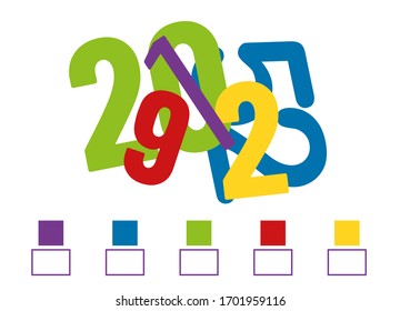 símbolo del colegio de números matemáticos de color