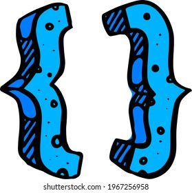 Símbolo matemático de color traza a mano