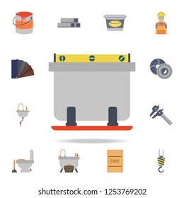 color measure the level of an object icon. Detailed set of color construction tools. Premium graphic design. One of the collection icons for websites, web design, mobile app
