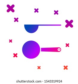 Color Measuring spoon icon isolated on white background. Gradient random dynamic shapes. Vector Illustration