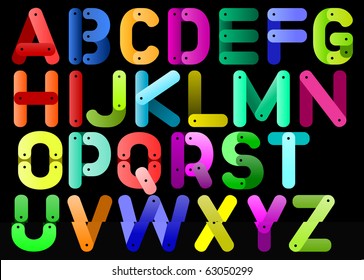 Color Meccano Alphabet
