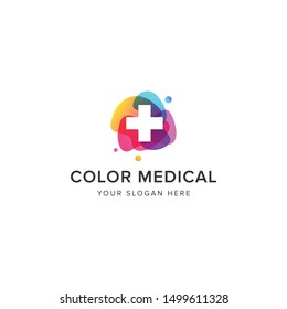 color medical logo vector icon