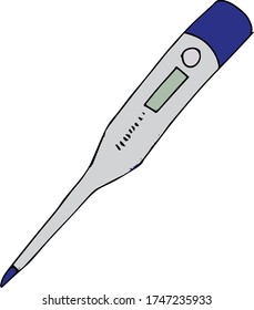 color Medical thermometer for measuring temperature