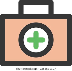 Color medical-related single item icon First-aid kit