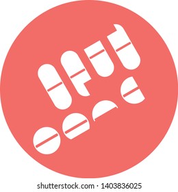 Color medicine flat icon - vector 
