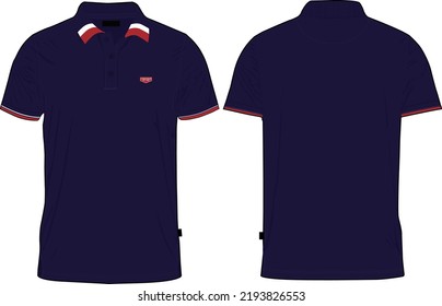 Color men polo shirts. Design template. Vector illustration