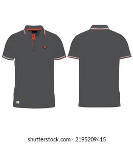 Color men polo shirts. Design template. Vector illustration