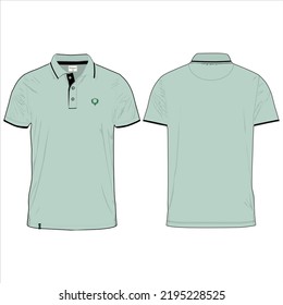 Color men polo shirts. Design template. Vector illustration