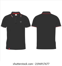 Color men polo shirts. Design template. Vector illustration