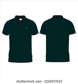 Color men polo shirts. Design template. Vector illustration