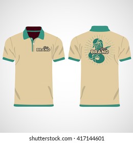 Color men polo shirts. Design template. Vector illustration